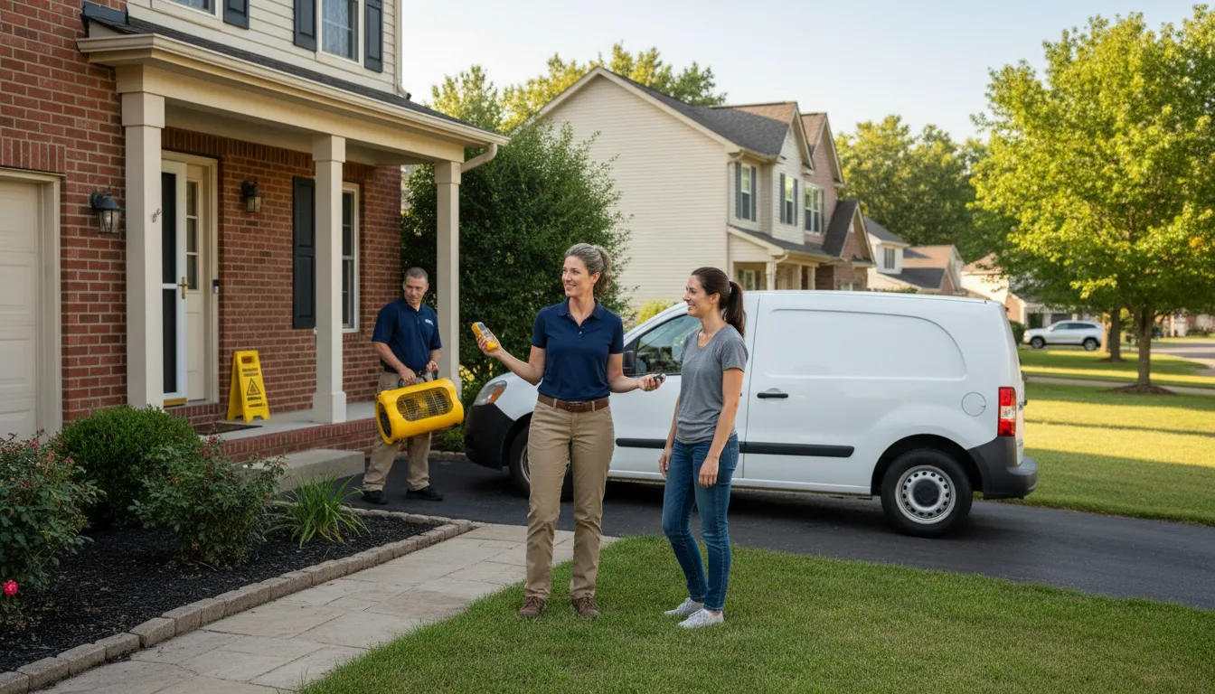 Residential water damage restoration in Mcintyre, PA